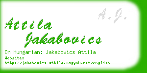 attila jakabovics business card